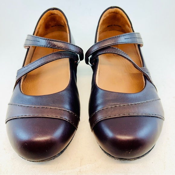 Kumfs Ziera Brown Xray Z Strap Mary Janes Flats size 36 5.5 - Picture 2 of 11